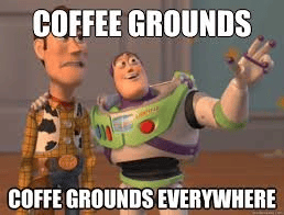 Coffee grounds meme