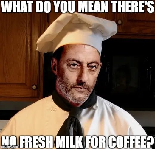 No Fresh Milk For Coffee Image