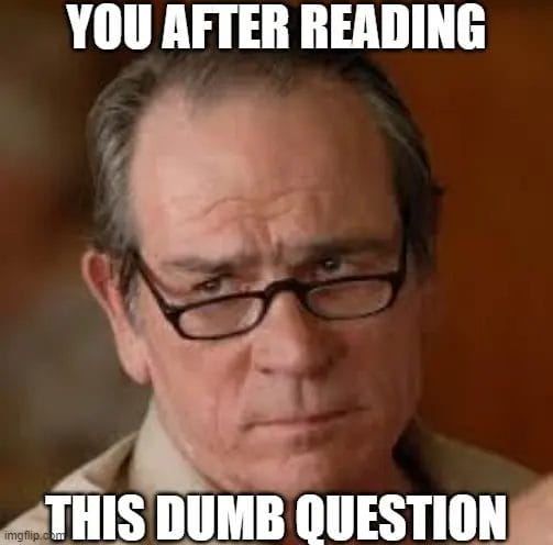 You After Reading This Dumb Question Image