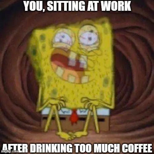 Drinking Too Much Coffee Image